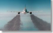 Flugzeugabgase Schatten